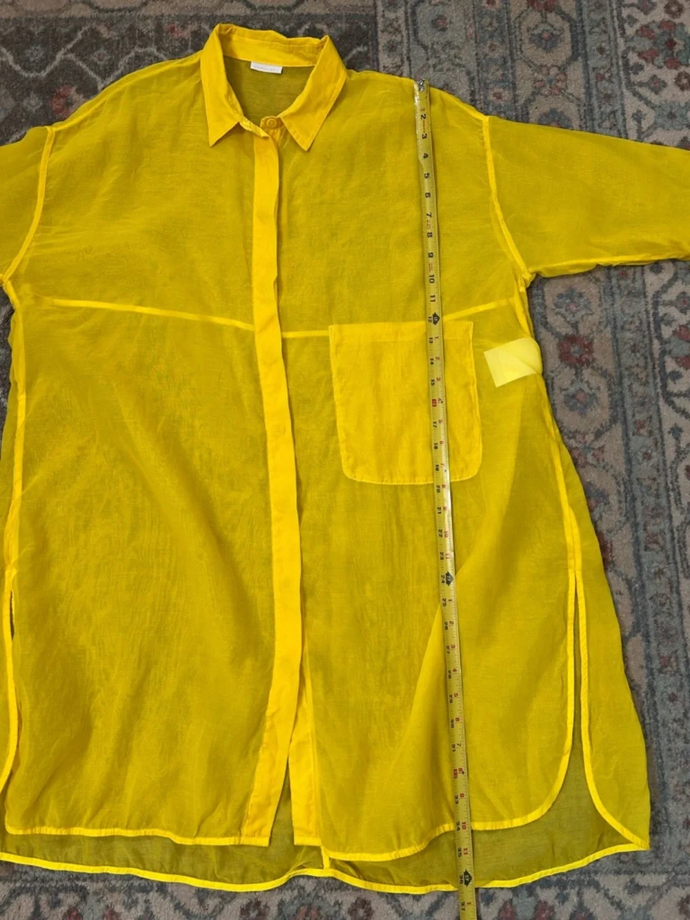 Annette Goertz Oversized Sheer Button-Up Shirt - Picture 11 of 11